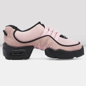 Bloch Adult Women's S0538L Pink & Black Boost Mesh Split Sole Dance Sneakers 8